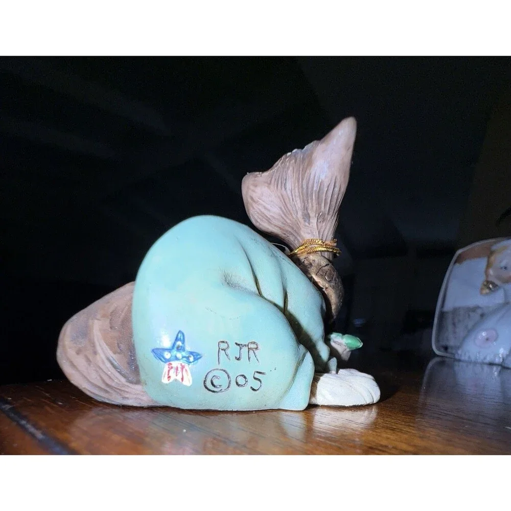 Rick Rowley Cat Figurine The Lost Woodsman Studio Signed